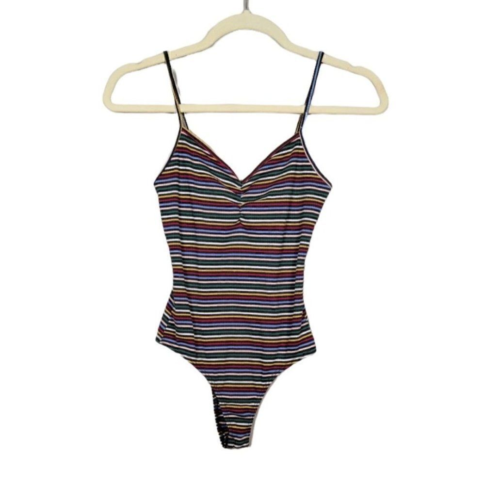 Mezzanine Striped Tank Top Bodysuit